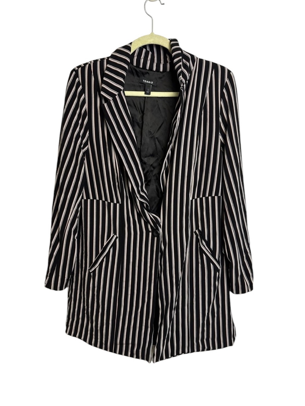 Torrid size striped preppy blazer ladies size 1 X plus dark academia whimsigoth